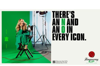 Tanqueray marketing asset featuring Sarah Jessica Parker