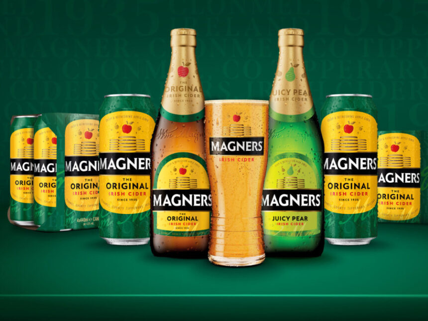A line up of Magner's Ciders