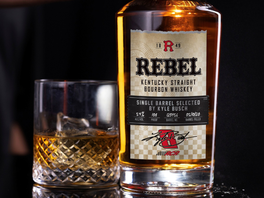 Rebel Kentucky Straight Bourbon Whiskey Single Barrel Selected By Kyle Busch bottle