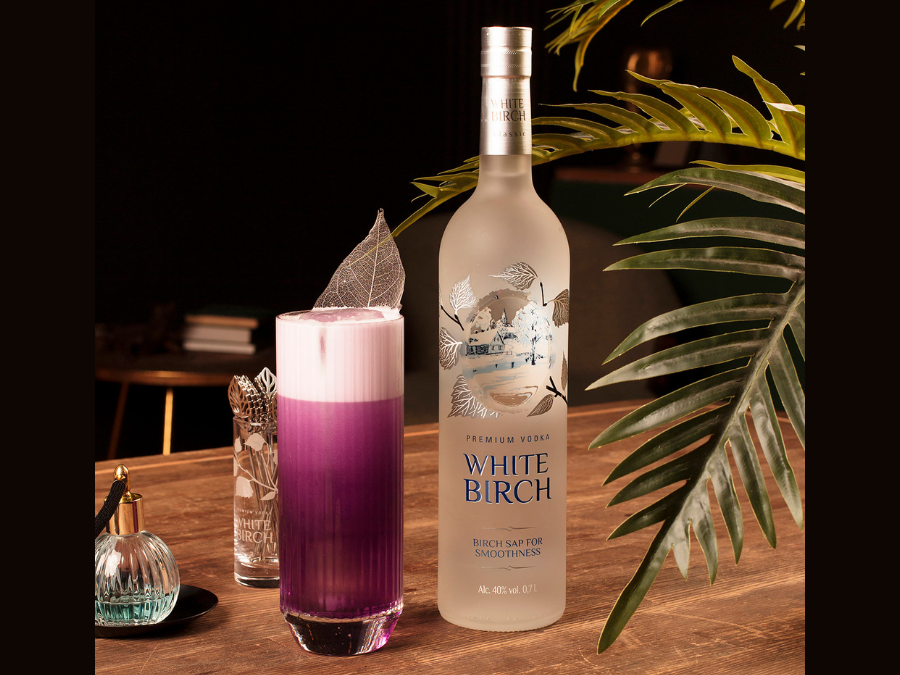 White Birch vodka bottle
