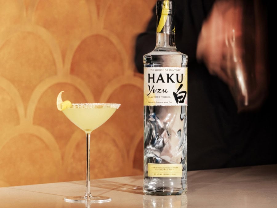Haku Yuzu bottle plus serve