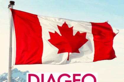 Canada flag with Diageo logo