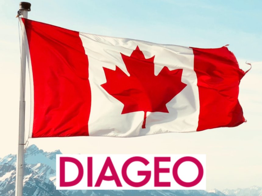 Canada flag with Diageo logo