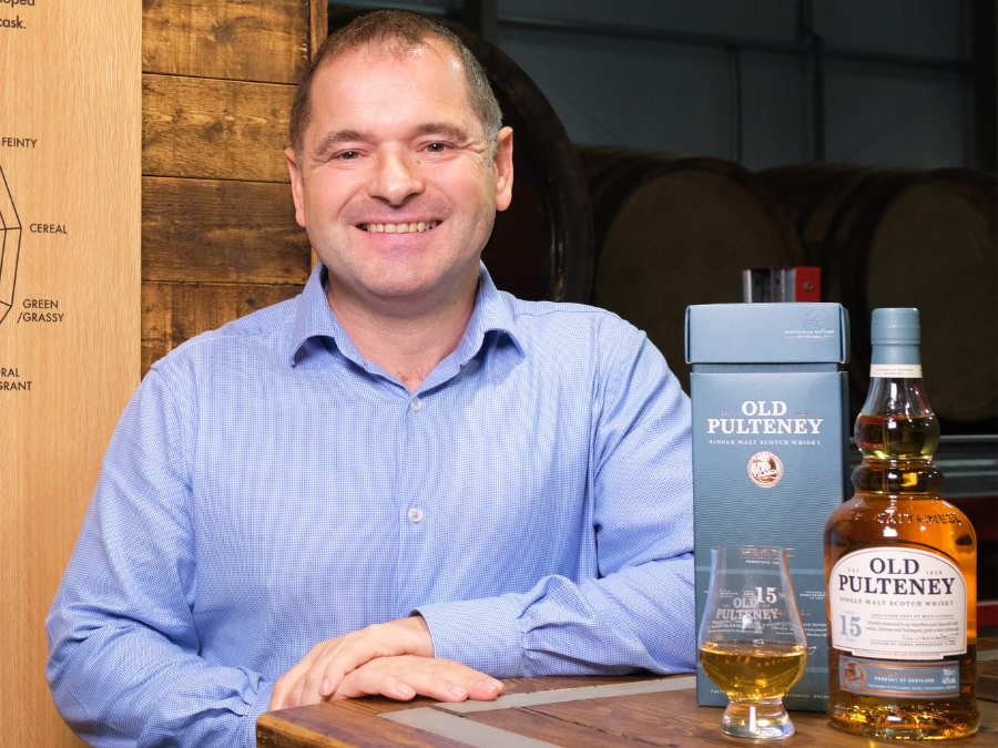 Peter Powell with a bottle of Old Pulteney