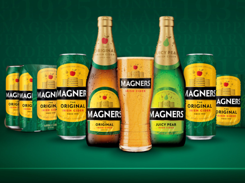 A line up of Magner's Ciders