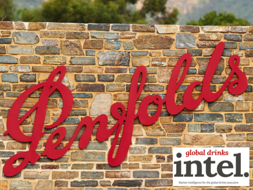 Penfolds logo on a wall