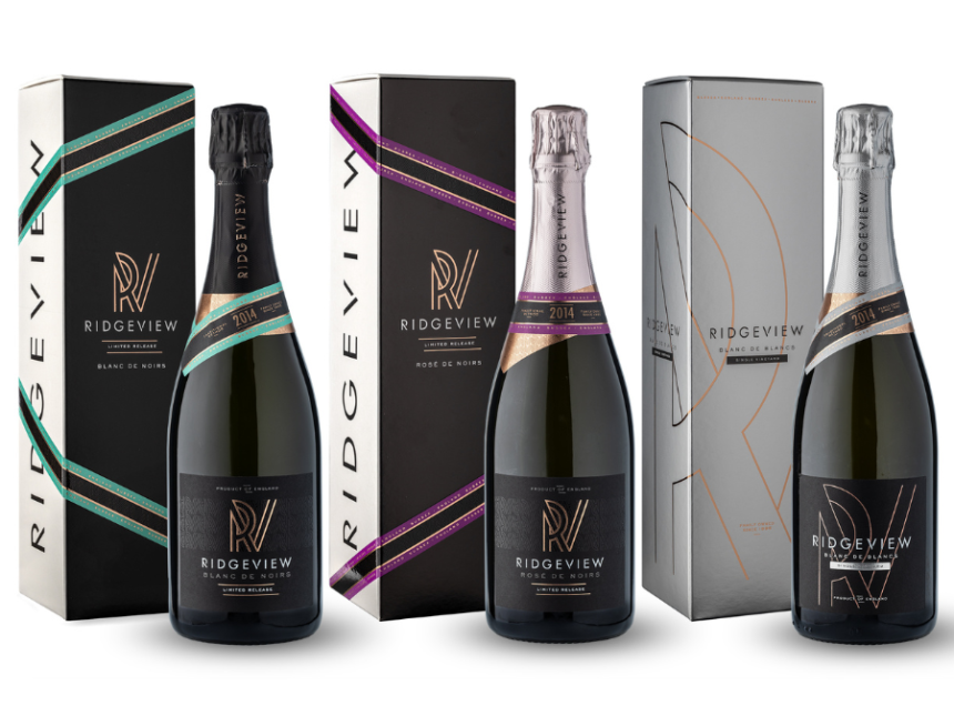 Ridgeview Wine Estate three sparkling wines
