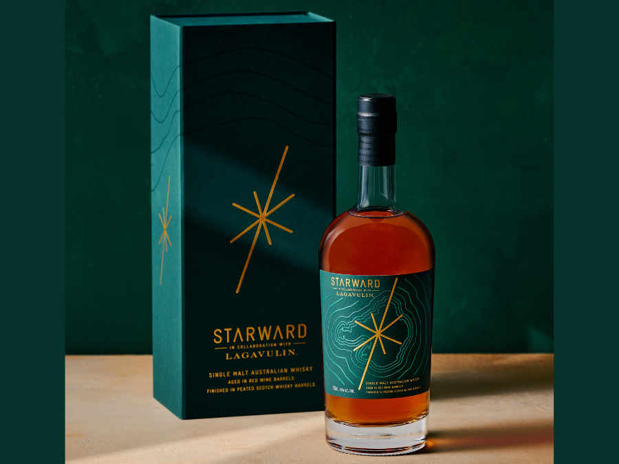 Starward x Lagavulin bottle and box