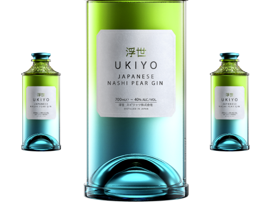 ​Ukiyo Japanese Nashi Pear Gin bottles