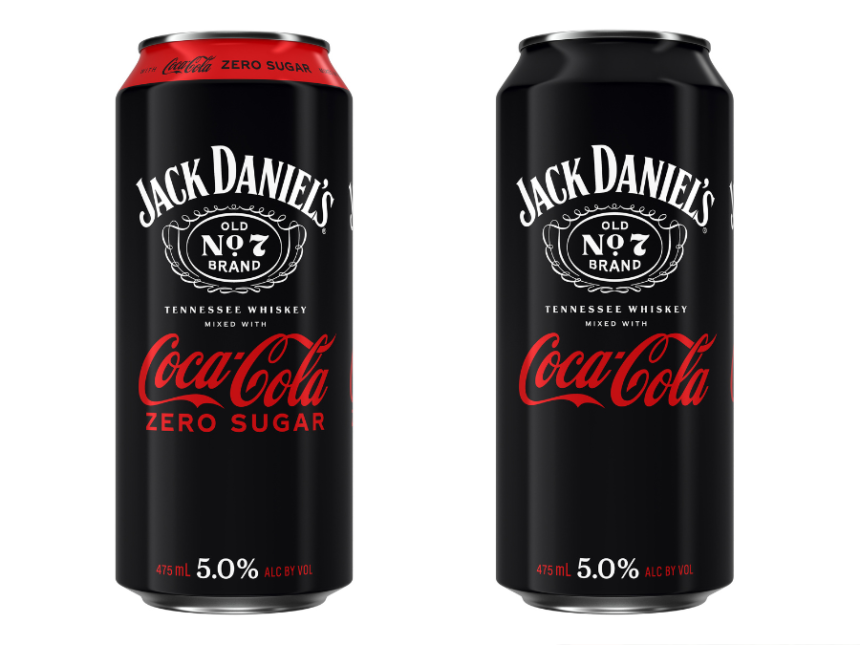 Two Jack Daniel’s Coca-Cola cans