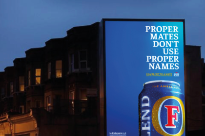 A billboard for Foster's in the UK