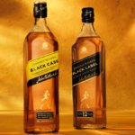 Two bottles of Johnnie Walker Black Cask and Black Label