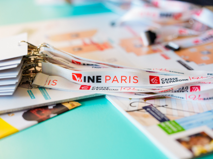 Wine Paris-branded lanyards