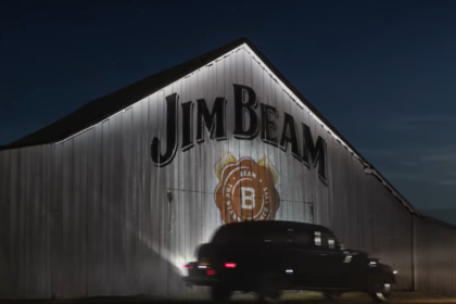 Still from Suntory Global Spirits' promotional film with Jim Beam and Cadillac Formula 1 team