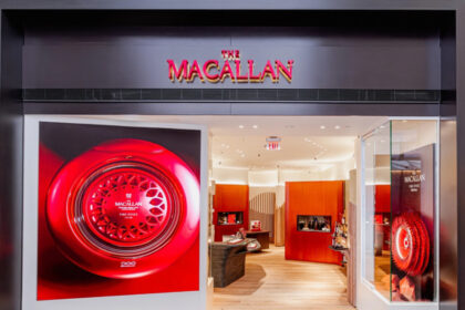 Store front of The Macallan West Coast US flagship boutique at Los Angeles International Airport