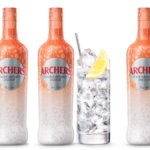 Archers Peach Liqueur bottles plus serve