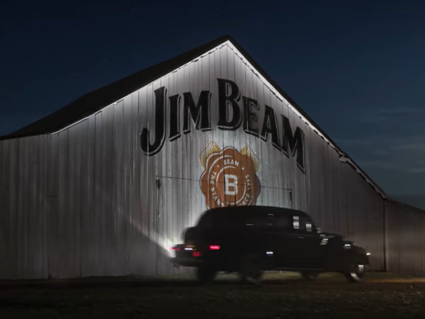 Still from Suntory Global Spirits' promotional film with Jim Beam and Cadillac Formula 1 team