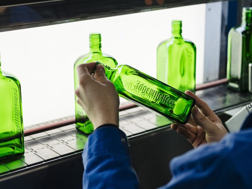 jaegermeister bottles at the Ardagh Glass Packaging facility in Obernkirchen