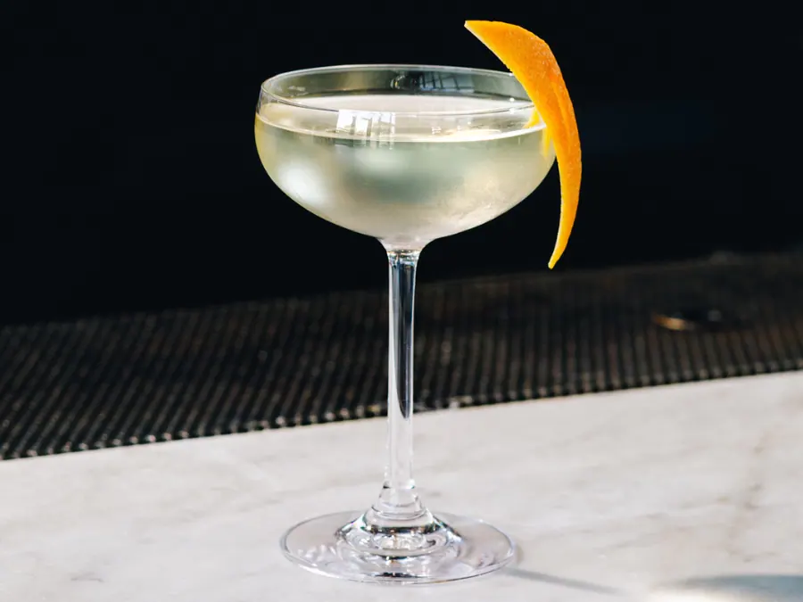 Martini serve on a bar