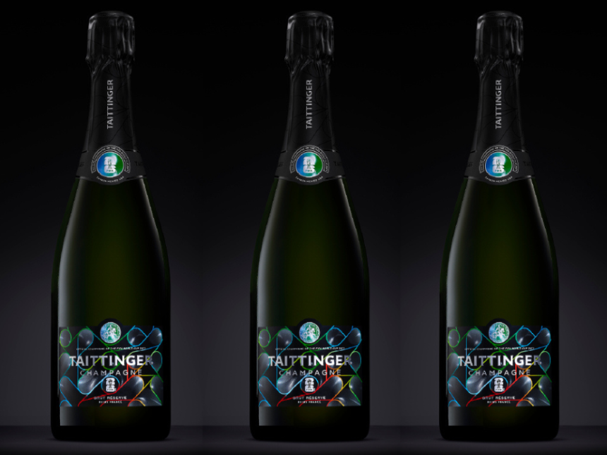 Champagne Taittinger FIFA bottle