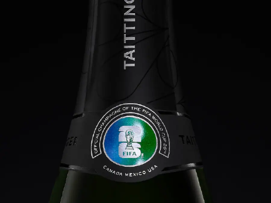 Champagne Taittinger FIFA bottle neck foil