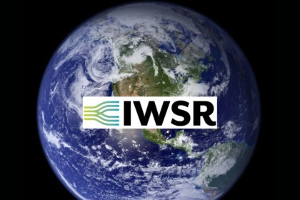 Earth from space with IWSR logo