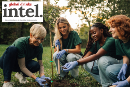 Volunteers planting a tree