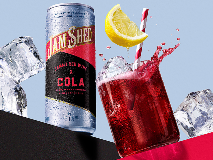 Jammy Red Wine x Cola can with serve
