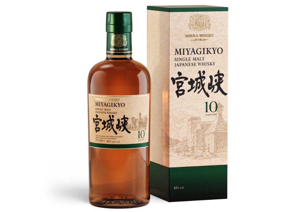 Nikka Miyagikyo Single Malt 10-Year-Old bottle and box