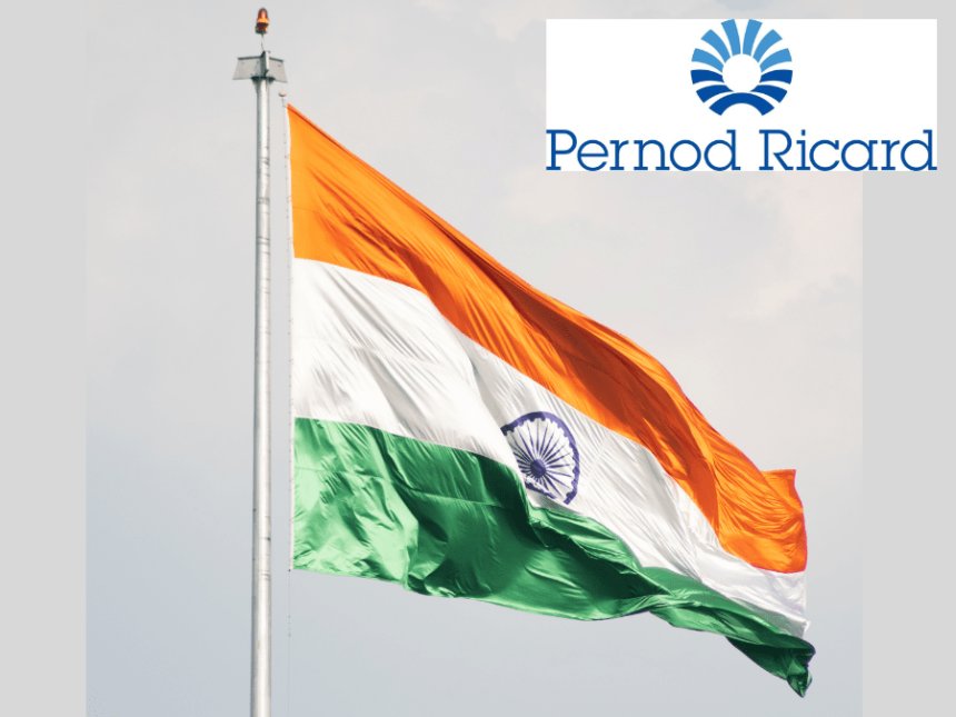 India flag with Pernod Ricard logo