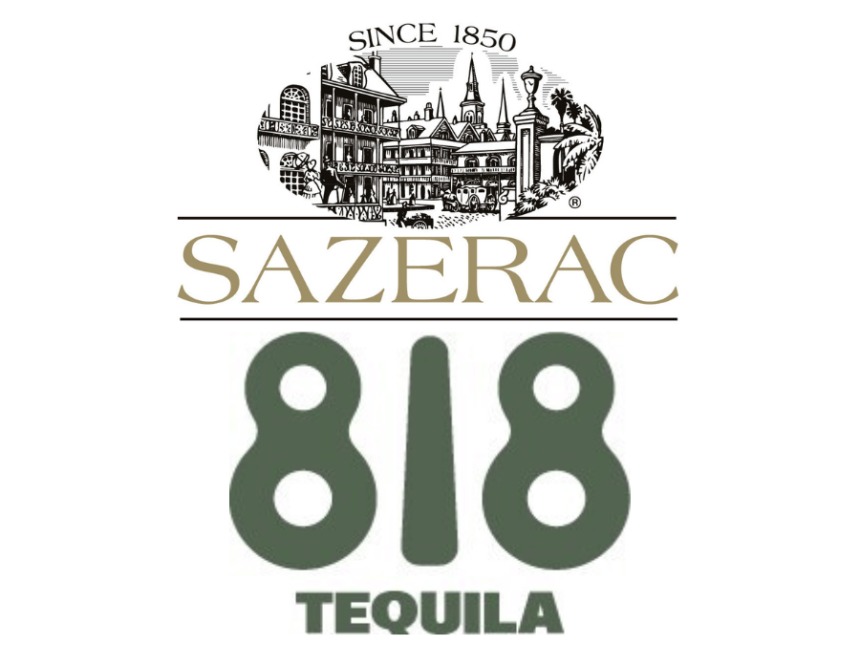 Sazerac Co and 818 Tequila logos