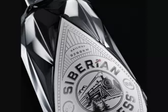 Siberian Express bottle close-up