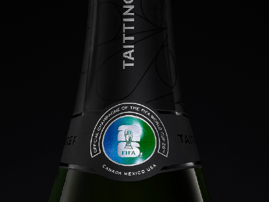Champagne Taittinger FIFA bottle neck foil