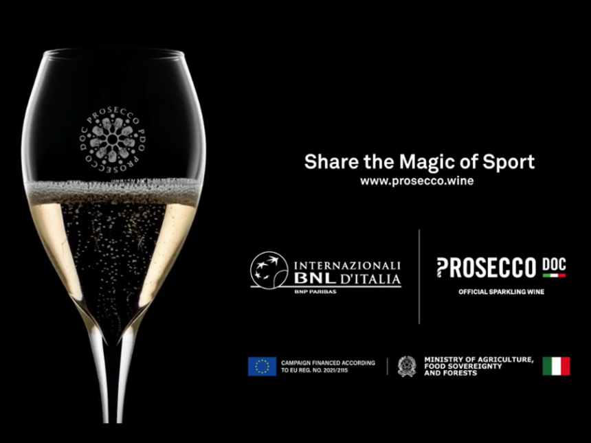 Prosecco DOC is making its debut in the world of international professional tennis.