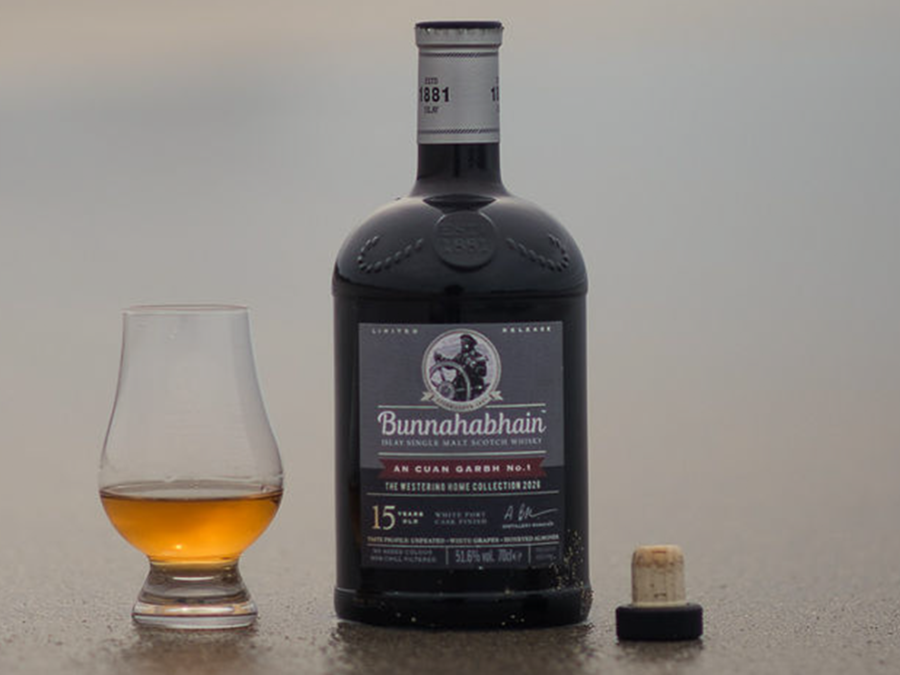 Bunnahabhain An Cuan Garbh No 1 bottle with serve