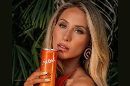 Alix Earle with SipMargs can