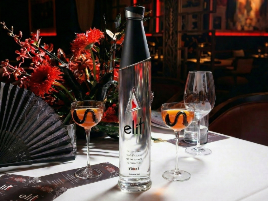 Stoli Elit vodka bottle