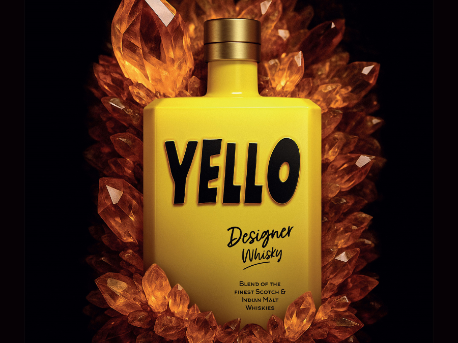 ABD Yello Designer Whisky bottle