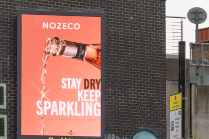 Nozeco billboard in London