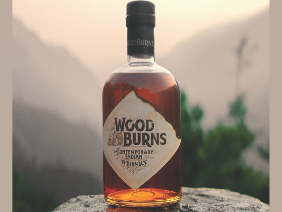 ABD Woodburns Contemporary Indian Whisky bottle