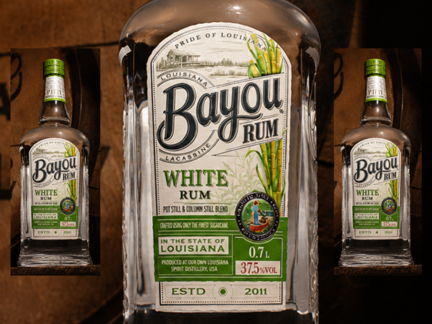 Bayou White Rum bottle