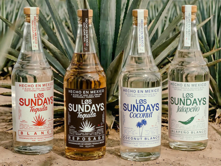 Los Sundays tequila portfolio four bottles