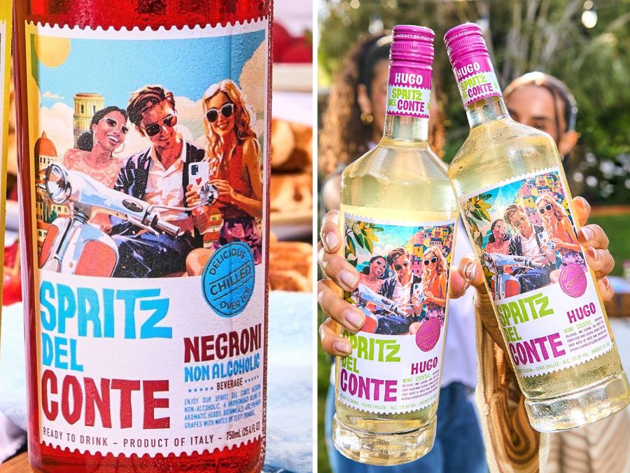 Riboli Family Wines Spritz Del Conte 0% ABV Negroni & Hugo