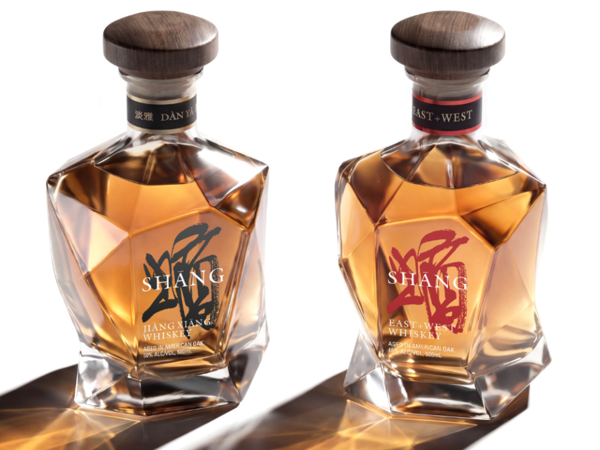 Shang Dan Ya and Shang East + West bottles