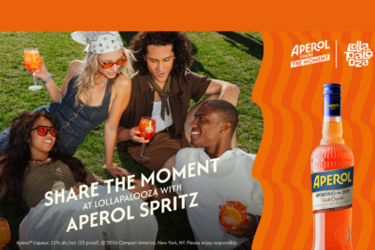 Still image from Aperol Lollapalooza marketing material