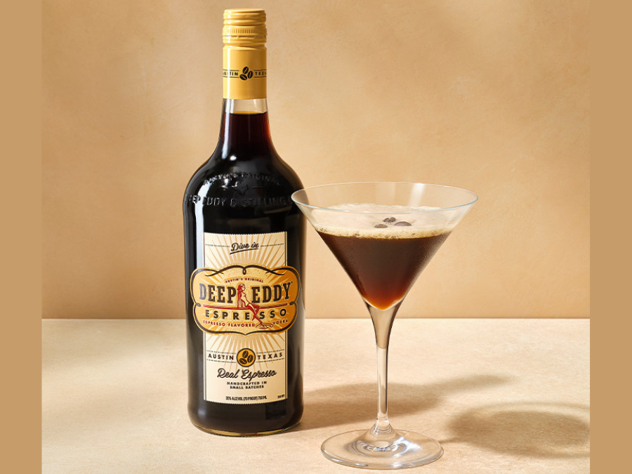Deep Eddy Espresso bottle plus serve