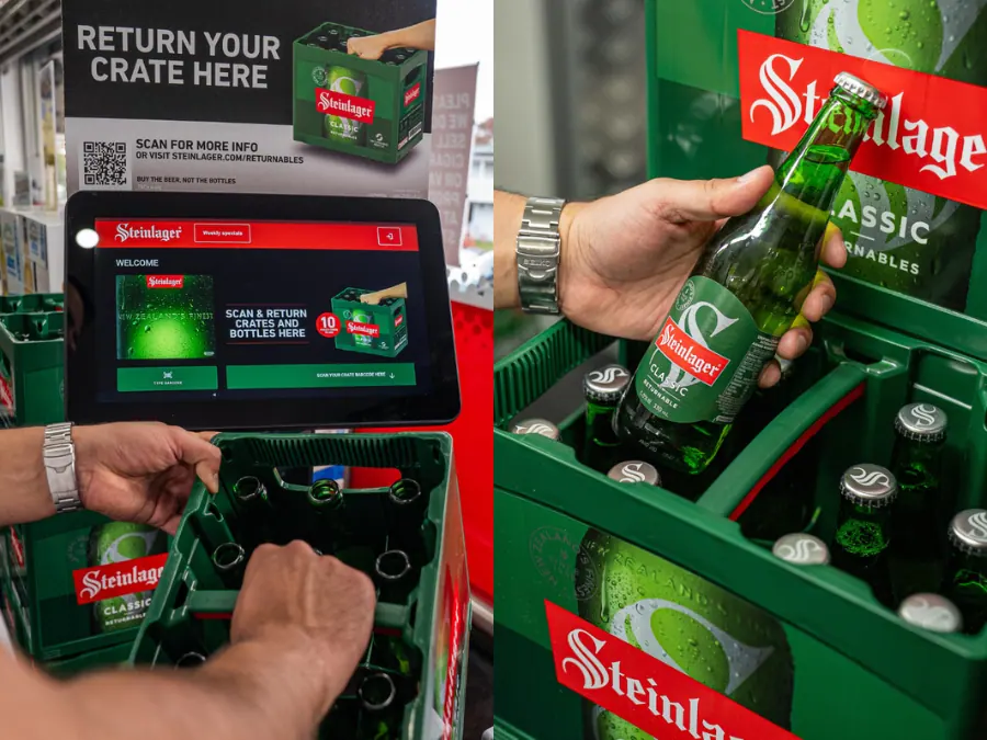 Lion returnable crate and bottle system