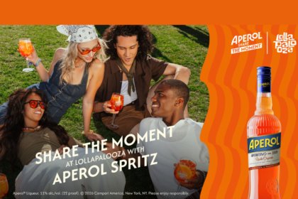 Still image from Aperol Lollapalooza marketing material