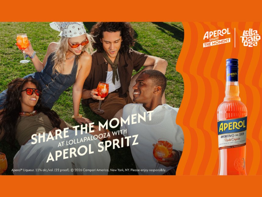 Still image from Aperol Lollapalooza marketing material