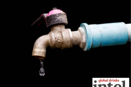 Water tap with black background